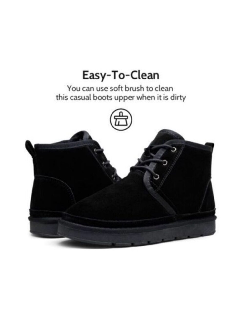 Dream Pairs Men's Winter Boots sz 12 Suede Snow Boot Leather NEW # box 130